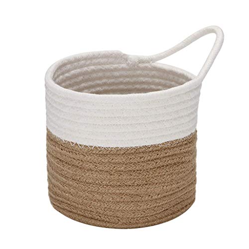 Zqxnt Nachahmung Rattan Handgefertigt Gewebtes Hängern Blumenkorb Wäscherei Picknickspielzeug Lagerbehälter Pflanzgefäß Sukkulenten Pot von Zqxnt