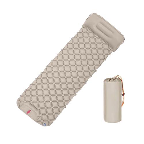 Zqxnt Outdoor Aufblasbare Matratze Leichte Wanderung Schlafpolster Mit Kissen Reisematte Klappbett Für Reisen Wanderung Tragbare Picknicks Strand Schlafmatte von Zqxnt