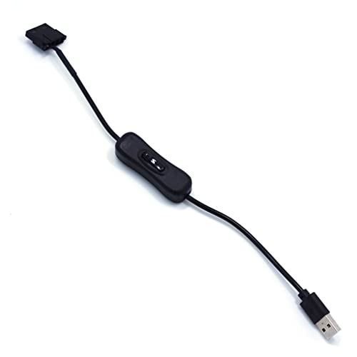 Zqxnt PWM 5V USB Bis 3/4-Pin PC Lüfter Lüfter Strom Adapter Anschlusskabel 22AWG Mit EIN/Aus Schalter 1 Bis 1 Wege 30 cm von Zqxnt
