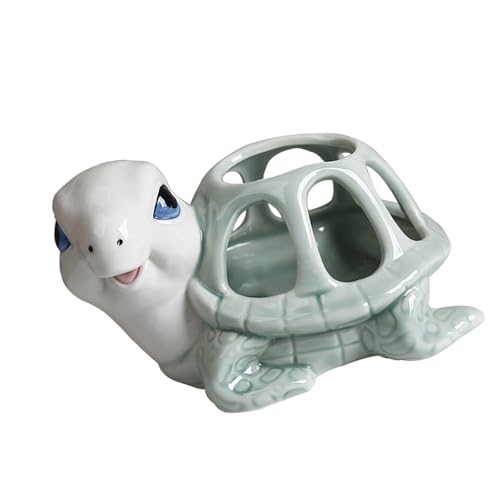 Zqxnt Schildkröte Pflanzenbehälter Blumenpot Gartenbehälter Keramik Fleischy Pflanzen Pflanzgefäß Für Heimbüro Schreibtisch Ornament Balkon Dekoration Keramik Pflanzer von Zqxnt
