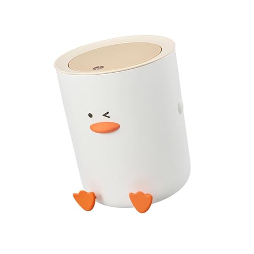 Zqxnt Space Duck Abfallbehälter Premium Abs Dekorative Mülleimer Für Schlafzimmer Büro Küche Badezimmer Mit Modernem Design Müllbehälter von Zqxnt