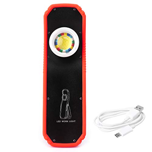 Zqxnt Tragbare LED Arbeit Licht Magnetische Taschenlampe Schwebungen Basis Hell Mechanische Autos Not Emercys Blitze 60W Camping Beleuchtungstisch Lampen Schreibtisch Lampbällchen Clip Schrank von Zqxnt
