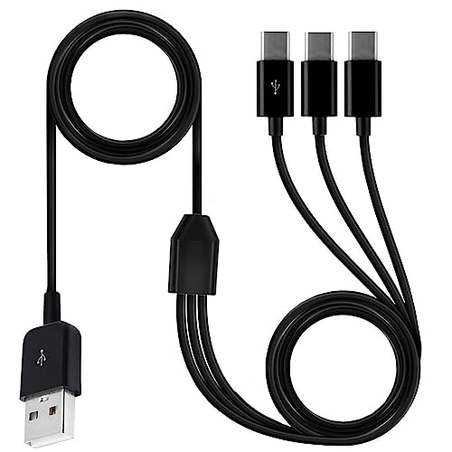 Zqxnt USB2.0 Typ A Mann Bis 3 Typ C Männliche Datenladungsanschlusskabel Synchronisation Sync Power Cable Splitter Für Telefongeschwindigkeit von Zqxnt