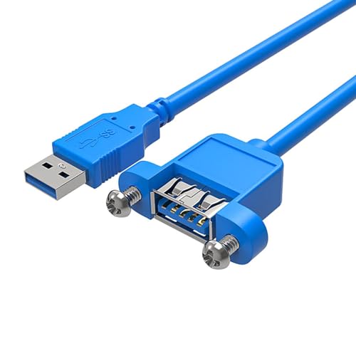 Zqxnt USB3.0 Verlängerungsdraht Mit Männlichen Bis Weiblichen Draht Mit Ohrhalterungen Für Konnektivität Elektronikschraubenschloss USB Erweiterung von Zqxnt