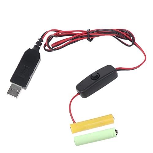 Zqxnt Universals 3V LR03 3A Dummys Batterie Eliminatoren USB Netzteilkabel Mit Schaltern 2pcs 1 5 V Batterie Ersatzadapter Netzteilkabel Zqxnt Universals 3V LR03 3A Dummys Batterie Eliminatoren USB Netzteilkabel Mit Schaltern 2pcs 1 5 V Batterie Ersatzadapter Netzteilkabel von Zqxnt