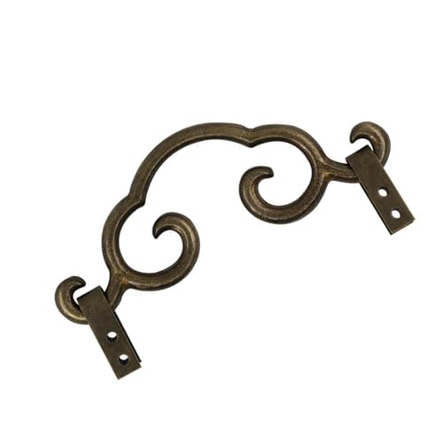 Zqxnt Vintage Kupfer Wandhaken Mit Verzierter Rahmen Bleibender Kleiderbügel Für Glaskunstwerke Easy Mount Home Decor (120 Chars) Antiker Kupferwandhaken von Zqxnt