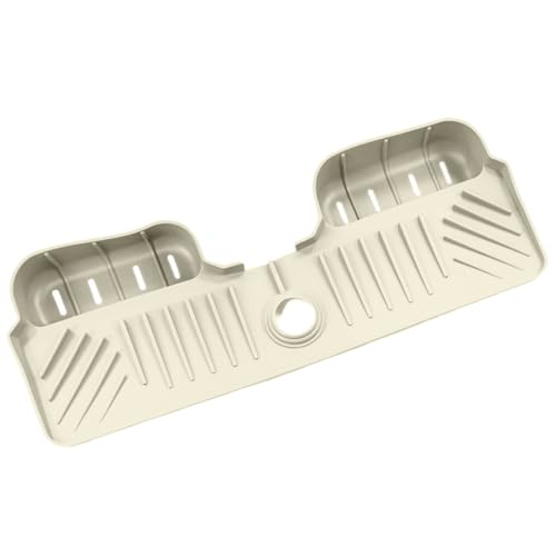Zqxnt Waschbecken Abflussmatten Für Küchen Bad Waschbecken Splash Guards Matten Silikone Wasserhahngriff Tropfende Abflussschale Seifenhalter Waschbecken Splash Guards Für Seife von Zqxnt