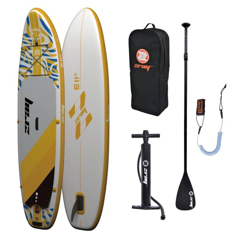 ZRAY Aufblasbares Stand Up Paddle Board E11 Komplettset Gelb 335 x 81 x 13 cm inkl. Zubehör von Zray