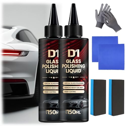 D1 Glass Polishing Liquid, Auto Glass Scratch Care Polishing Fluid, Anti-Fog Hydrophobic Coating Spray, Eliminates Coatings, Waxes, Oils and More (2pcs) von ZrdlqlLcjxy