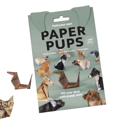 DIY Paper Cats, 50 Origami Paper to Fold Cute Cat Figures, Cute Kitten Origami Papercraft Kit, Origami Animal Shaped Decoration Kit (B, ONE SIZE) von ZrdlqlLcjxy