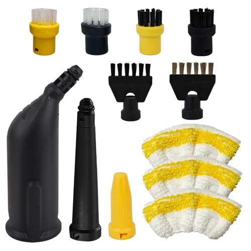 12 Stück für Kärcher Dampfreiniger Zubehör, Rundbürste, Fugenbürsten, Handdüse Microfiber Cloth, Powerdüsen Set, Dampfreiniger Ersatzteile für kärcher SC1 SC2 SC3 SC4 SC5 von Zroden