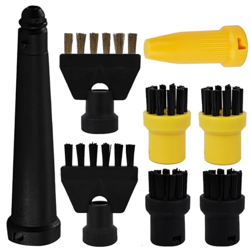 8 Stück für Kärcher Dampfreiniger Zubehör, Rundbürste, Fugenbürsten, Powerdüsen, Düsenverlängerung, Dampfreiniger Ersatzteile für Kärcher SC1 SC2 SC3 SC4 SC5 von Zroden
