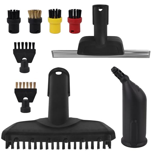 9 Stück für Kärcher Dampfreiniger Zubehör, Handdüse Ersatzteile 2.884-280.0, Rundbürste, Fensterabzieher, Fugenbürsten, Zubehör für Kärcher Dampfreiniger, für kärcher SC1 SC2 SC3 SC4 SC5 von Zroden