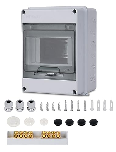 Sicherungskasten Aufputz Verteiler, Verteilerkasten Aufputz ip65 1-reihig für 5 Module, mit Zubehör, Kleinverteiler für Gärten, Famiglia, Feuchtraum von Zroden