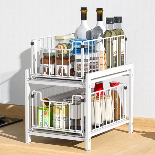 2 Etagen Unterschrank Organizer Kohlenstoffstahl KüChenschrank Organizer Mit 2 Korb-AuszüGen SpüLschrank Organizer SpüLenunterschrank Regal Ausziehbar GewüRzregal KüChen Organizer,26Bx 37T x 38.5H CM 2 Etagen Unterschrank Organizer Kohlenstoffstahl KüChenschrank Organizer Mit 2 Korb-AuszüGen SpüLschrank Organizer SpüLenunterschrank Regal Ausziehbar GewüRzregal KüChen Organizer,26Bx 37T x 38.5H CM von Zstar