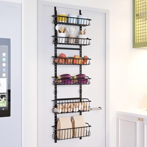 6 Etagen Türorganizer Hängeorganizer, Metall Türregal Zum Einhängen, Tür Organizer Mit Einstellbaren Abnehmbaren Korb,Kitchen Organizer Regal,Tür Hängeregal Für Bad,Küche,Speisekammer,40x14,5x151cm 6 Etagen Türorganizer Hängeorganizer, Metall Türregal Zum Einhängen, Tür Organizer Mit Einstellbaren Abnehmbaren Korb,Kitchen Organizer Regal,Tür Hängeregal Für Bad,Küche,Speisekammer,40x14,5x151cm von Zstar