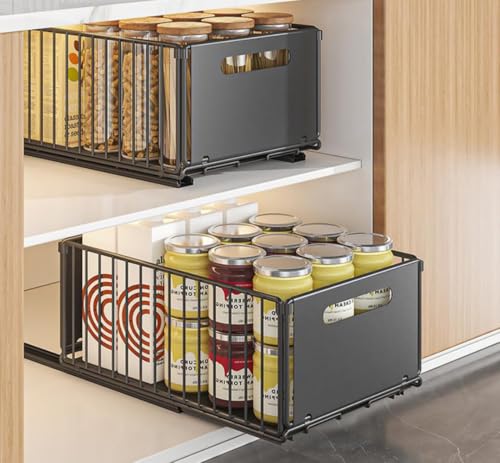 Zstar 2 Stück Teleskopschublade, Faltbare Ausziehbarer Schrank Organizer, Ausziehbare Schubladen-Aufbewahrungsregale für Küchenschränke,L,Höhe 19CM Zstar 2 Stück Teleskopschublade, Faltbare Ausziehbarer Schrank Organizer, Ausziehbare Schubladen-Aufbewahrungsregale für Küchenschränke,L,Höhe 19CM von Zstar