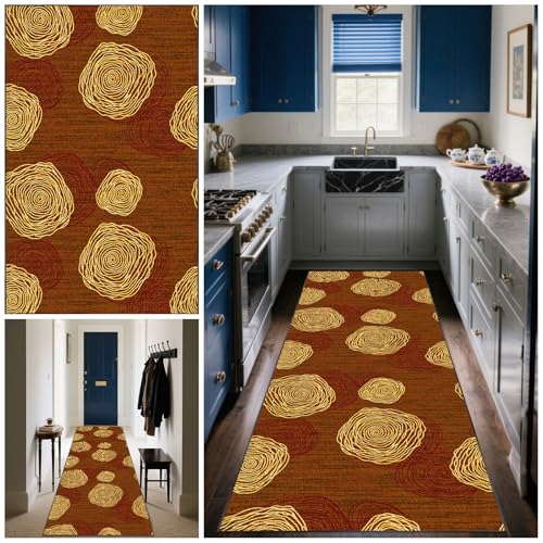 Läufer Teppich Flur Teppichläufer Flur Lang Küchenläufer 70 x 150 cm Schmutzfangmatte Innen Rutschfeste Maschinen Waschbare Fußmatte Küchenteppich Läufer für Küche Schlafzimmer Wohnzimmer Eingang von Zteiuqx