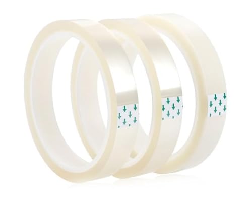 4 Stück Hitzebeständiges Wärmeband für Wärmeübertragung - 108 Fuß (33 m) Klebeband für Hitzepresse - Temperaturbeständig bis 230°C für Elektronik, Sublimation, Druck und DIY Projekte (10 mm) von Zuahaly