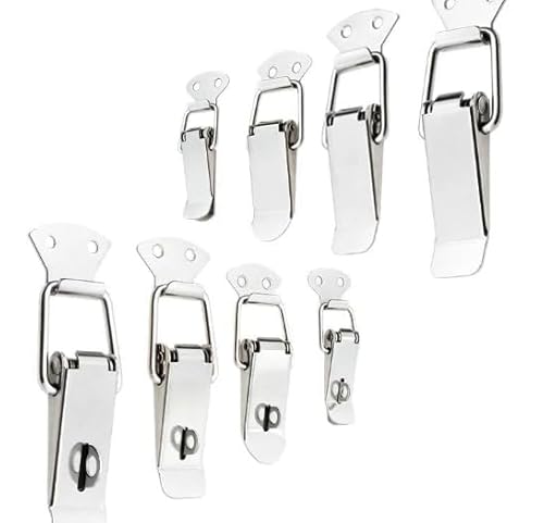 8 Stück 76 mm Hochwertiger Edelstahl Spannverschluss mit Schrauben Kistenverschluss, Hebelverschluss, Federknebelverschluss Schnapperklemme für Kisten, Schrank und Werkzeugkasten,kistenverschluss 8 Stück 76 mm Hochwertiger Edelstahl Spannverschluss mit Schrauben Kistenverschluss, Hebelverschluss, Federknebelverschluss Schnapperklemme für Kisten, Schrank und Werkzeugkasten,kistenverschluss von Zuahaly