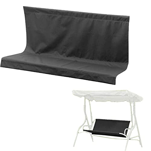 Ersatz-Schaukel Sitzbezug für Hollywoodschaukel, Sitzbezug für Gartenstuhl für den Außenbereich 2 und 3 Sitzer, 113 x 48 x 48 cm, Schwarz von Zuasdvnk