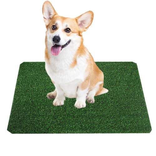 Künstlicher Grasteppich Hunde Rasenteppich für Wiederverwendbare Hundetoiletten Hundetoilette aus Kunstrasen für das Training Ihres Welpen 51 x 40cm von Zuasdvnk