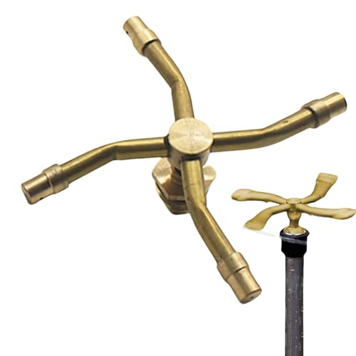 Zuasdvnk Automatischer Drehsprüher – 3/4-Arm, automatische rotierende Wirbelsprinkler für Pflanzen, Wassersprüh-Sprinklerkopf für Garten, Hof, Rasen, Terrasse, Zuhause von Zuasdvnk