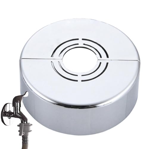 Zuasdvnk Badezimmer-Wasserhahn-Lochabdeckung, runde Rohr-Wandabdeckung - Geteilte dreieckige Ventilabdeckung,Split-Typ-Dreieckventil-Wasserhahn-Abdeckung, selbstklebend, für Waschbecken-Wasserhahn von Zuasdvnk