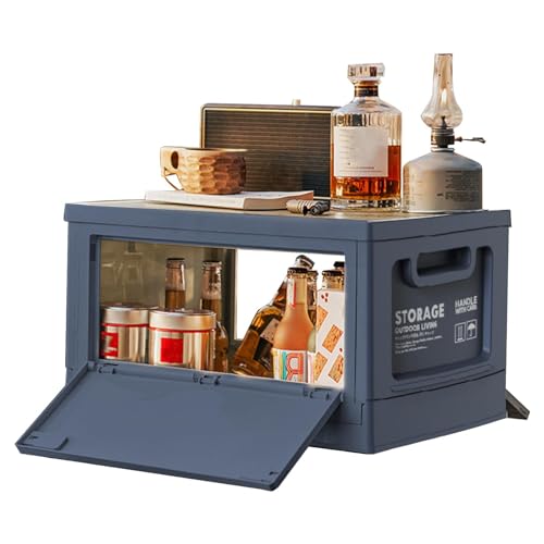 Zuasdvnk Camping-Küchenbox, Mehrzweck-Aufbewahrungsbox, Aufbewahrungsbehälter mit Deckel, tragbare Camping-Küchenbox, Aufbewahrungsbehälter mit Türen für Outdoor, Camping, Reisen von Zuasdvnk