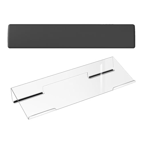 Zuasdvnk Erhöhter Tastaturständer,Computertastaturständer | Schreibtisch-Tastaturheber aus Acryl mit Handgelenkauflage,Durchsichtiger Tastatur-Riser, Schreibtisch-Tastatur-Heber, von Zuasdvnk