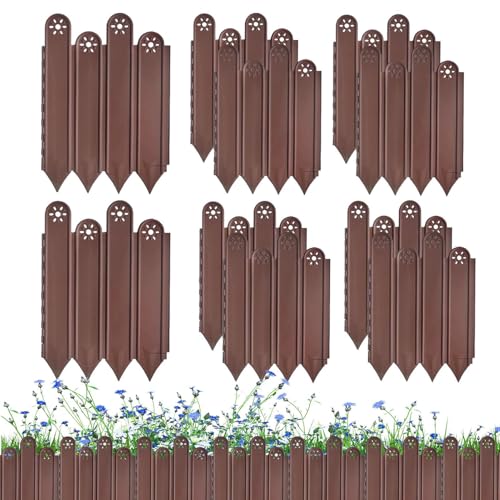 Zuasdvnk Landschaftseinfassung, 10 Stück, Beeteinfassung, Landschaftsbauwerkzeuge, Tierbarriere, dekorative Gartenzaunverkleidung für Hof, Rasen, Weg, 10 Stück von Zuasdvnk