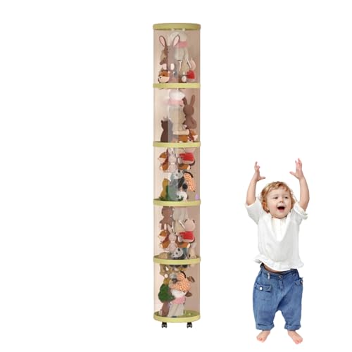 Zuasdvnk Plüschtier-Organizer, Stofftier-Organizer, transparenter vertikaler Korbhalter, Eimer, ästhetisch für Spielzimmer, Schlafzimmer, Kinderzimmer, Zuhause, Spielschrank, Kinderzimmer von Zuasdvnk