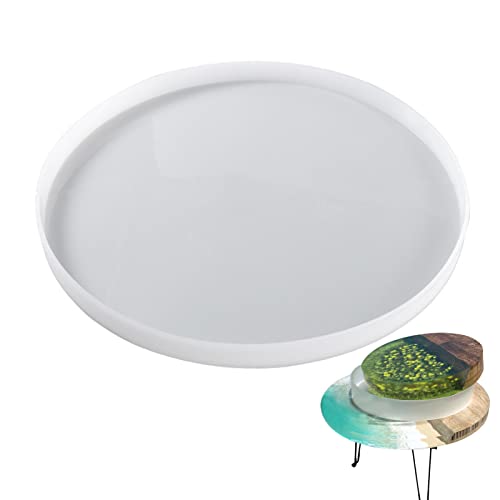 Zuasdvnk Runde Silikonform Epoxidharz Silikonformen Epoxidharz Rund 50cm Große Gießform Epoxidharz Formen Large Resin Tray Molds für Herstellung von Obst Tee Tablett von Zuasdvnk
