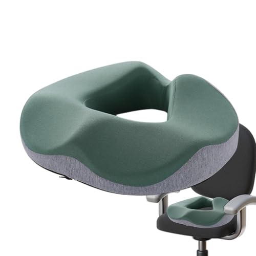 Zuasdvnk Schreibtischstuhlkissen – atmungsaktives Schaumstoff-Kissen Donut-Sitzkissen – langes Sitzstuhlpolster ergonomisches Stuhlkissen für Steißbein & Rücken von Zuasdvnk
