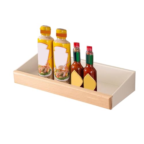 Zuasdvnk Schwebende Regale für die Wand | selbstklebendes Hängeregal | Rustikaler Badezimmer-Display-Ständer, dekorativer Weinflaschenhalter, Gewürzregal für Wohnzimmer von Zuasdvnk