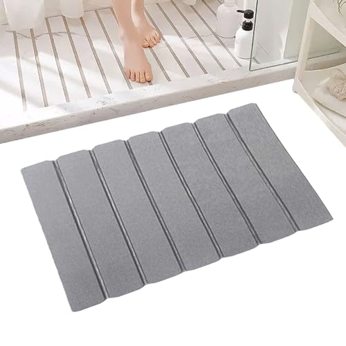 Zuasdvnk Stein-Badematte – Kieselgur-Trockenmatte, Badewannen-Pad, multifunktionale Badematte, faltbare Haustier-Füttermatte, Duschboden-Pad für Zuhause von Zuasdvnk