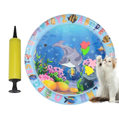 Zuasdvnk Wassermatte für Katzen – sensorisches Bett mit Tier-Design, verdickt, kühlendes Artefakt, aufblasbares Pad, PVC für Wasserspiele, Haustieranreicherung Zuasdvnk Wassermatte für Katzen – sensorisches Bett mit Tier-Design, verdickt, kühlendes Artefakt, aufblasbares Pad, PVC für Wasserspiele, Haustieranreicherung von Zuasdvnk