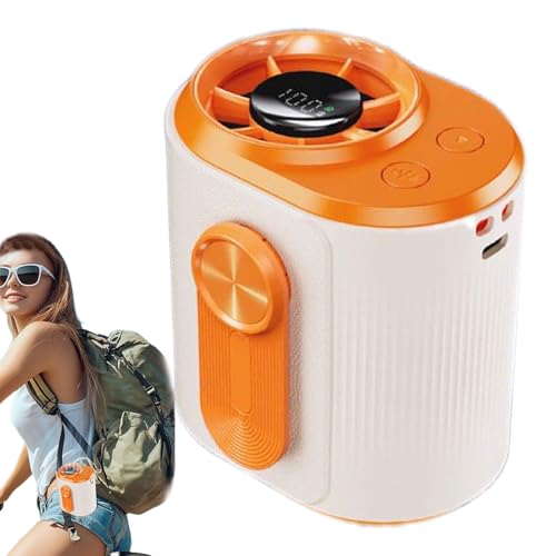 Zubehors Tragbarer Hüftventilator - Tragbarer Gürtelventilator Mit Leiser Technologie,USB-Aufladbares Kühlgerät mit Digitaldisplay, Starker Luftstrom Luftkühler für Angeln Camping Sport Fitnessstudio von Zubehors