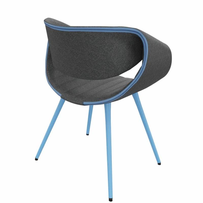 Züco Little PERILLO PE 0527 SRV | Gepolstert | Filzstoff | Esszimmerstuhl | Konfigurierbar von Züco