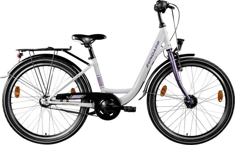 Zündapp Cityrad C400 24 Zoll 3-Gang weiß lila von Zündapp