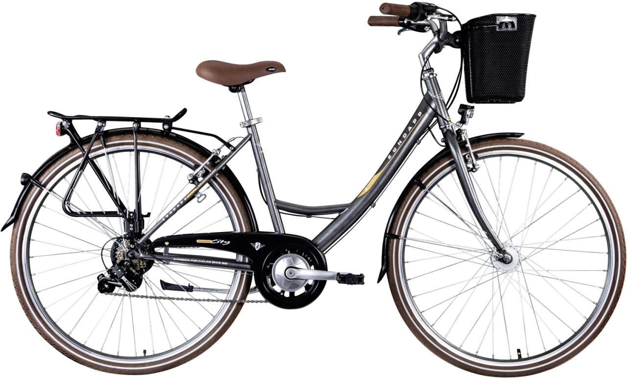 Zündapp Cityrad Z700 700c Damen 28 Zoll RH 46cm 6-Gang grau braun silber Zündapp Cityrad Z700 700c Damen 28 Zoll RH 46cm 6-Gang grau braun silber von Zündapp