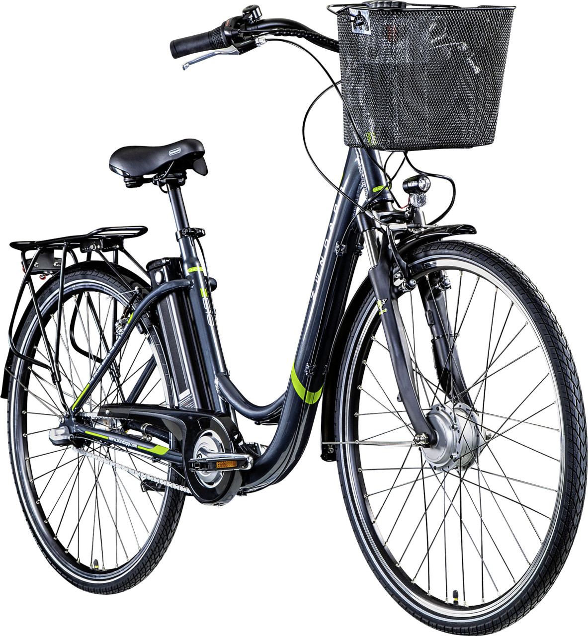 Zündapp E-Bike City Z510 700c Damen 28 Zoll RH 48cm 3-Gang 374 Wh grau grün von Zündapp