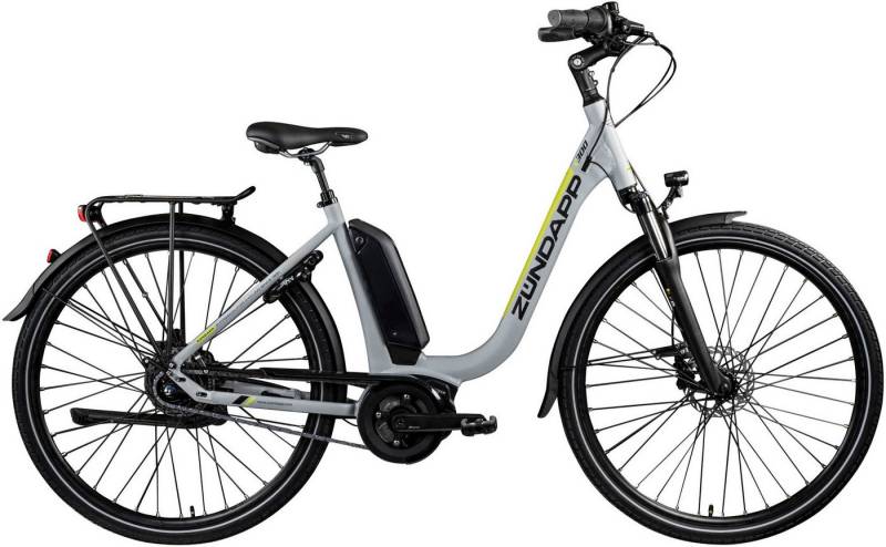Zündapp E-Bike Cityrad X300, 7 Gang Shimano Nexus Schaltwerk, Nabenschaltung, Mittelmotor, 400 Wh, Pedelec, Elektrofahrrad für Damen u. Herren von Zündapp
