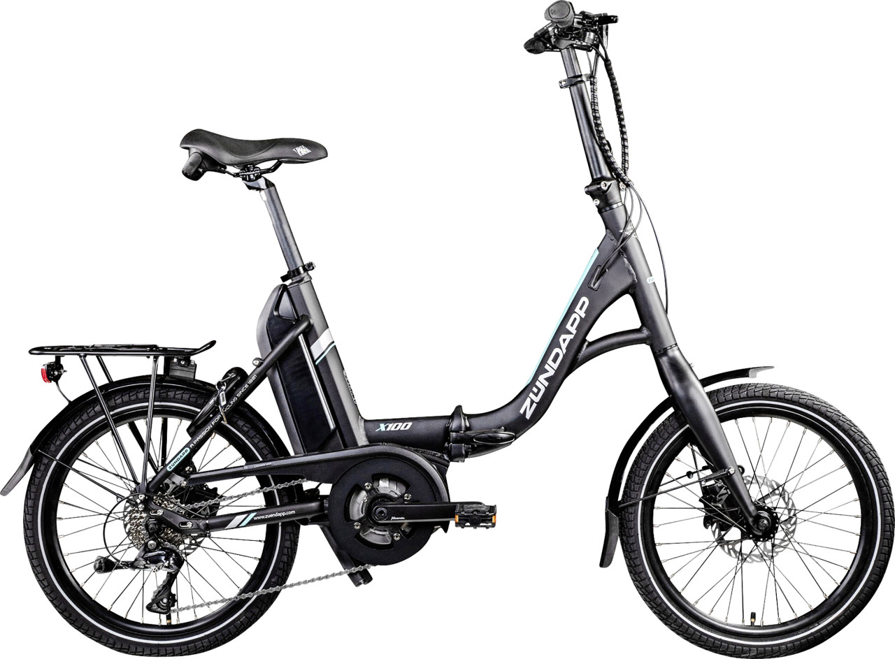 Zündapp E-Bike Faltrad X100 20 Zoll 9-Gang RH 45cm 400 Wh schwarz/türkis Zündapp E-Bike Faltrad X100 20 Zoll 9-Gang RH 45cm 400 Wh schwarz/türkis von Zündapp