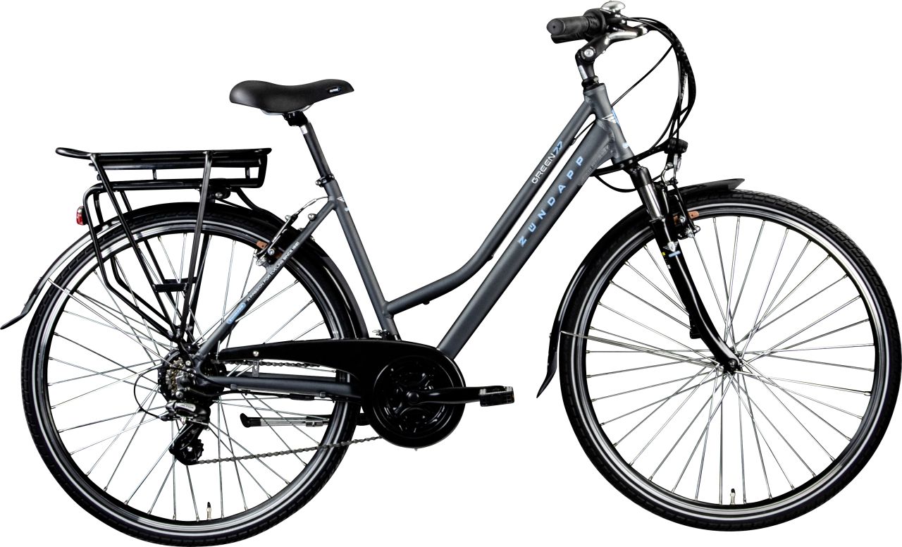 Zündapp E-Bike Trekking Green 7.7 Damen 28 Zoll RH 48cm 21-Gang 374 Wh grau blau von Zündapp