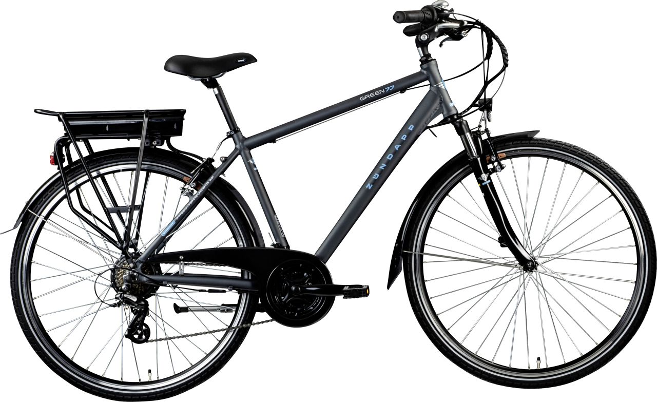 Zündapp E-Bike Trekking Green 7.7 Herren 28 Zoll RH 48cm 21-Gang 374 Wh grau-blau von Zündapp