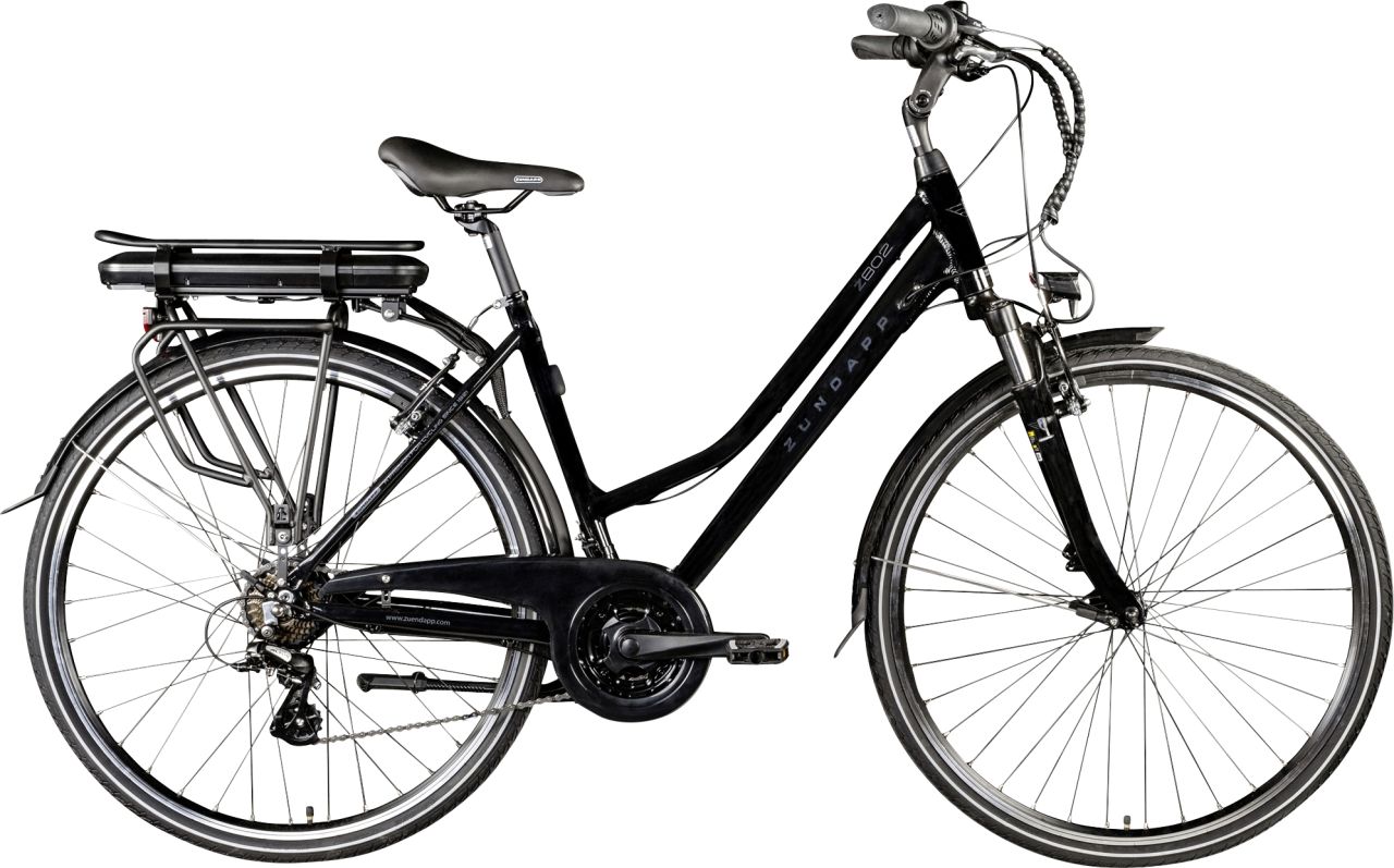 Zündapp E-Bike Trekking Z802 700c Damen 28 Zoll RH 48cm 21-Gang 374 Wh schwarz grau von Zündapp