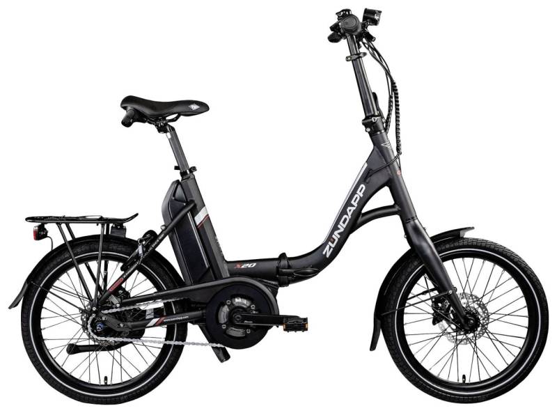 Zündapp E-Bike X20 E-Klapprad 20 Zoll 9-Gang 400 Wh schwarz rot von Zündapp