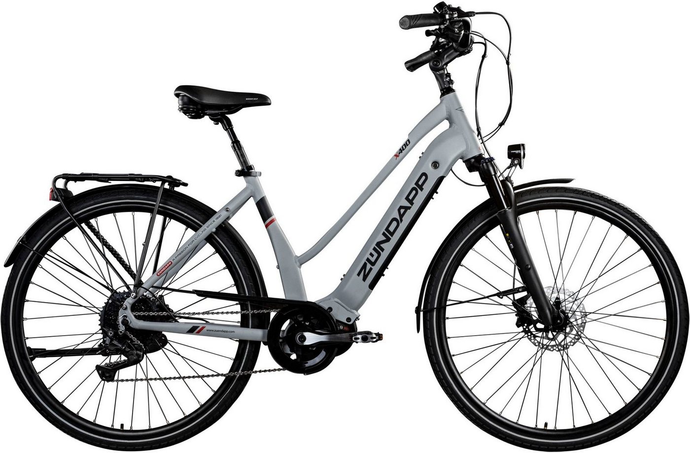 Zündapp E-Bike X400, 11 Gang Shimano Deore XT Schaltwerk, Kettenschaltung, Mittelmotor, 500 Wh Akku von Zündapp