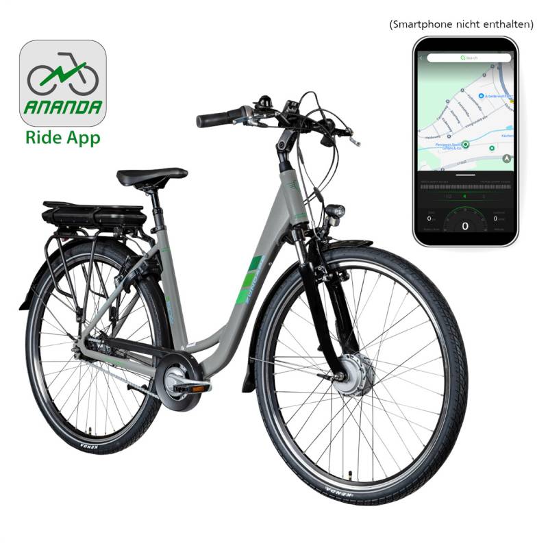 Zündapp E-Bike Z502 City 28 Zoll 7-Gang 522 Wh grau grün von Zündapp